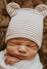 ilybean Nursery Beanie - Striped Tan Bear