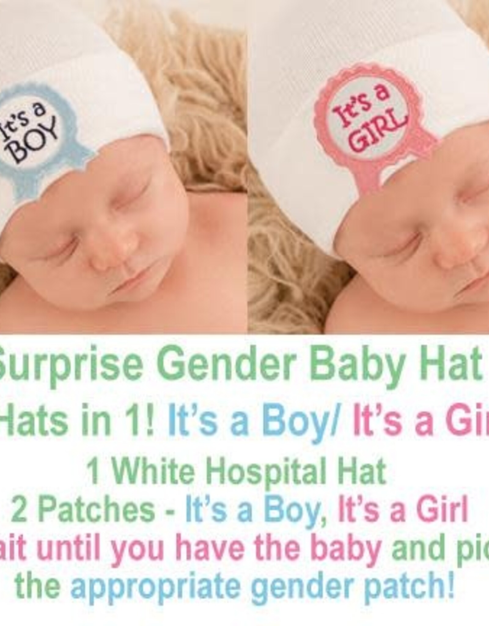 ilybean It's a Boy It's a Girl - 2 hats gender surprise hats