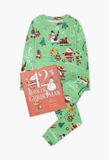 Books to Bed 12 Days of Christmas PJs and Book Set Green