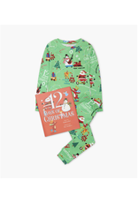 Books to Bed 12 Days of Christmas PJs and Book Set Green