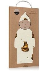 Milkbarn Honey Bear Gown & Hat Set