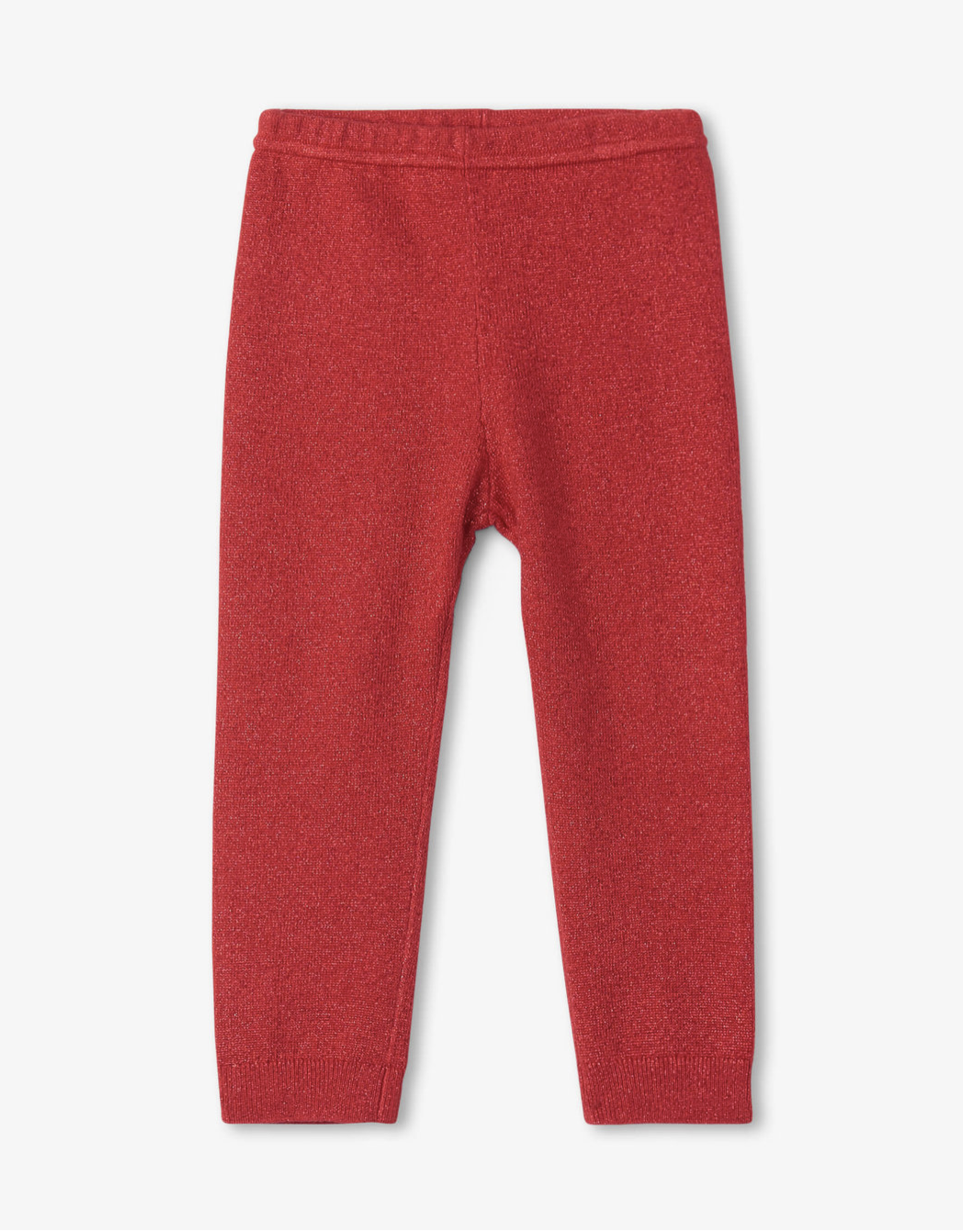 Hatley Baby Red Shimmer Cable Knit Footless Tights