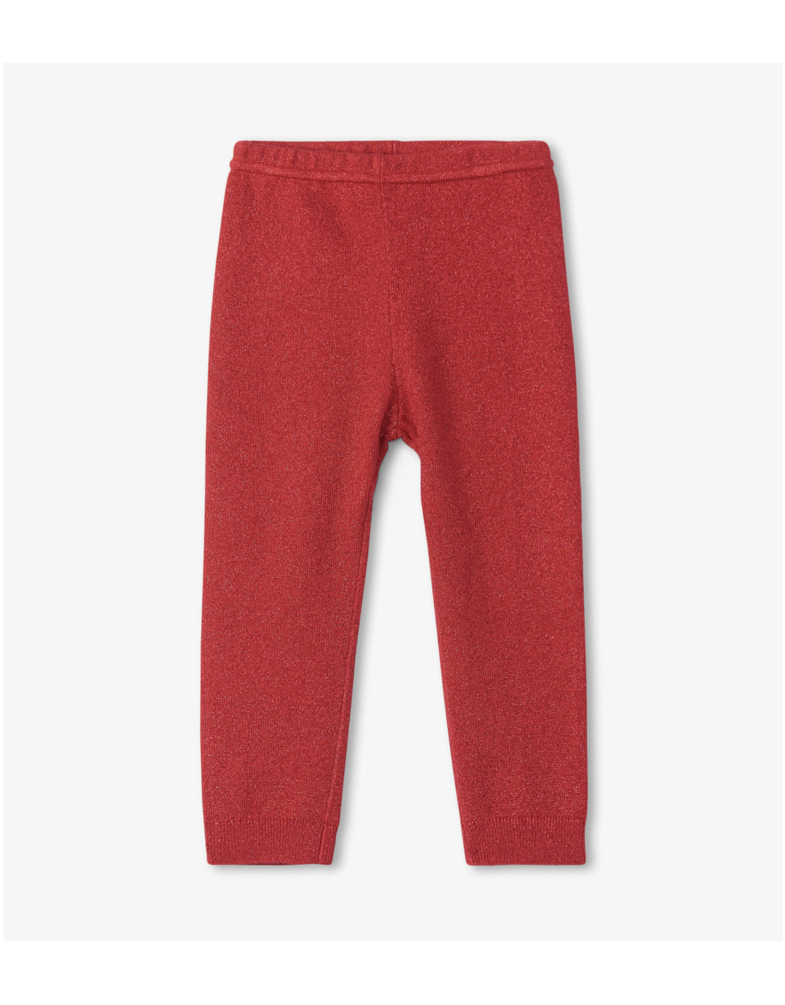 Hatley Baby Red Shimmer Cable Knit Footless Tights