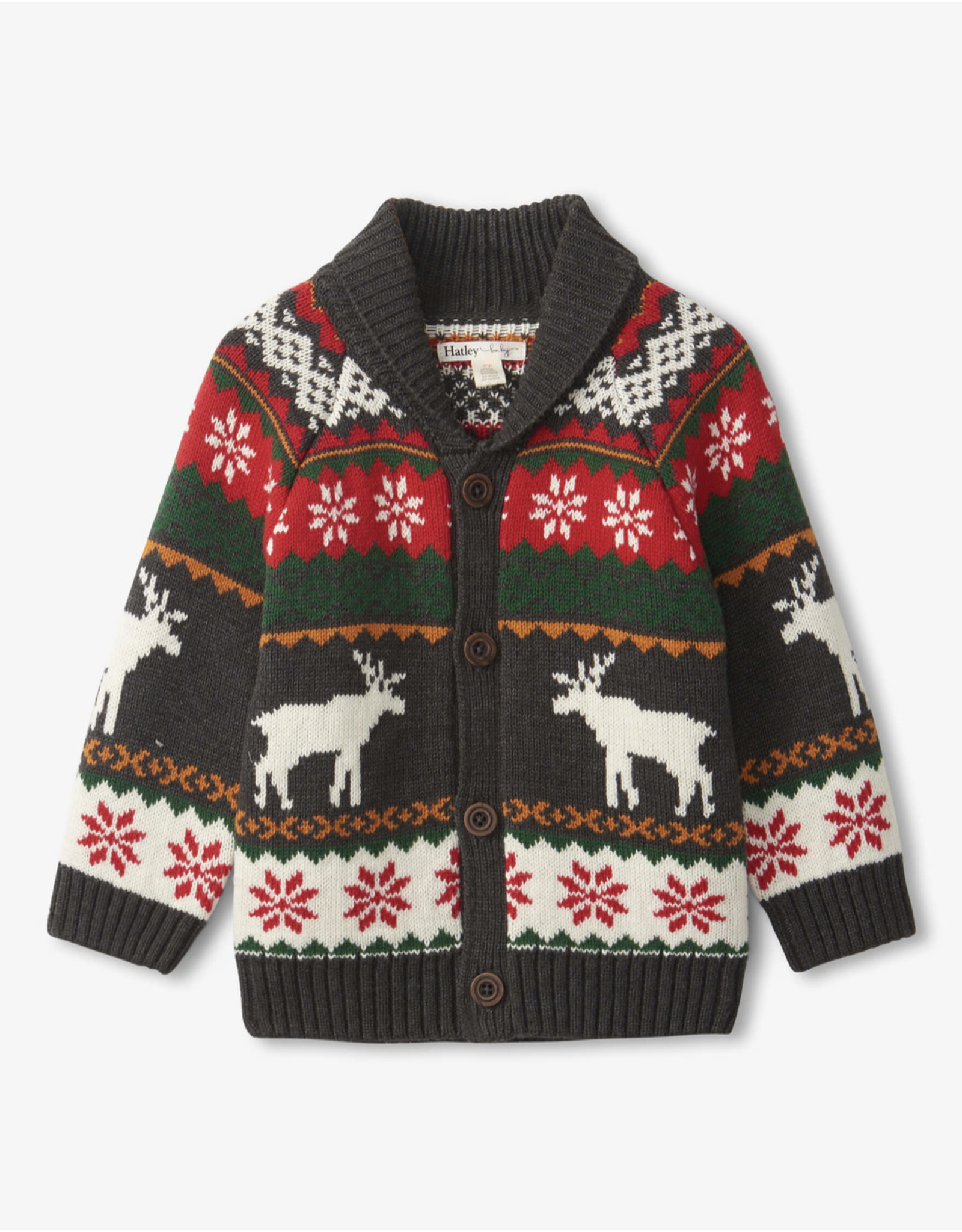 Hatley Holiday Stag Collar Cardigan