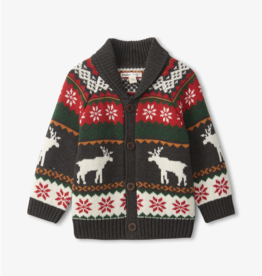 Hatley Holiday Stag Collar Cardigan
