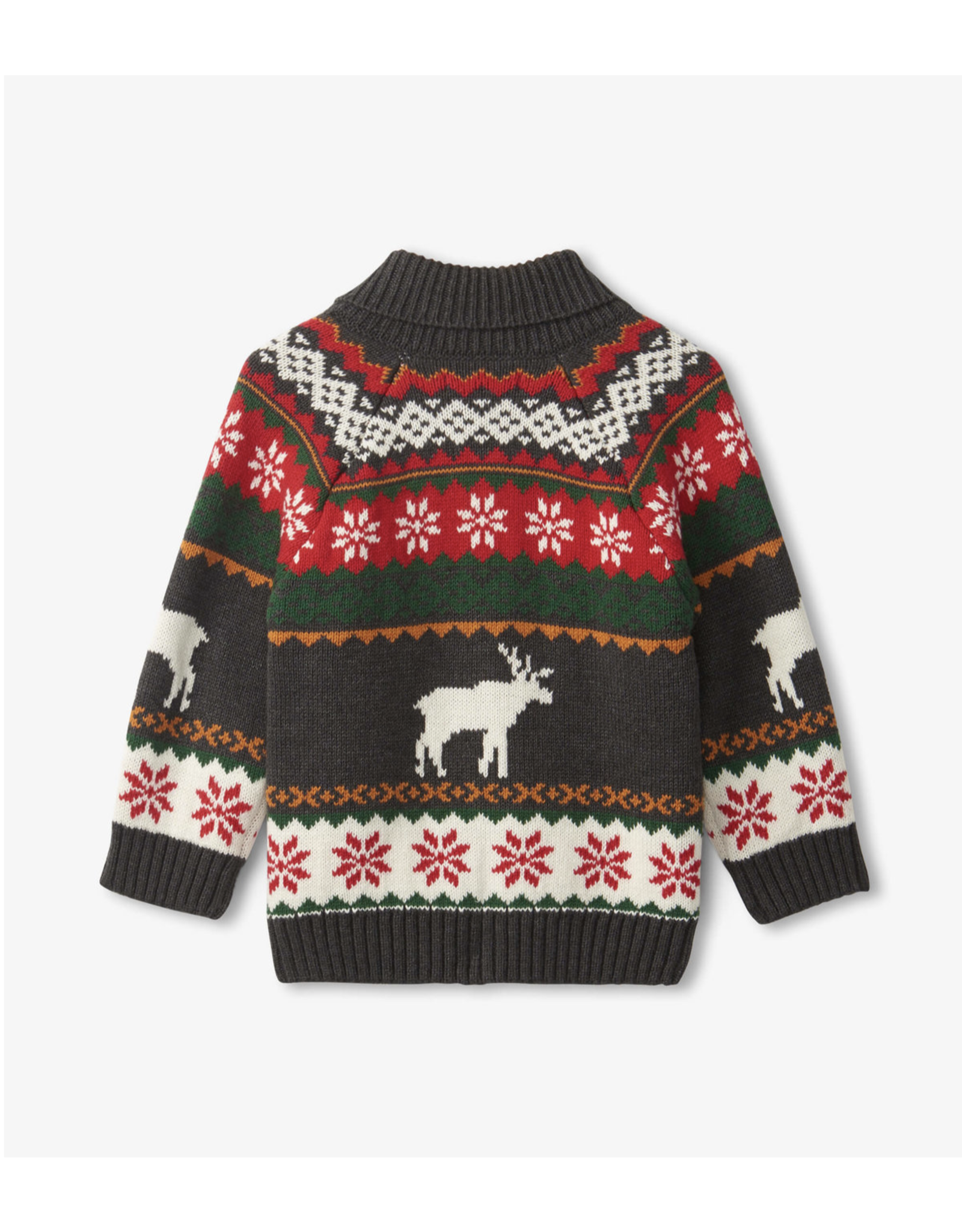 Hatley Holiday Stag Collar Cardigan