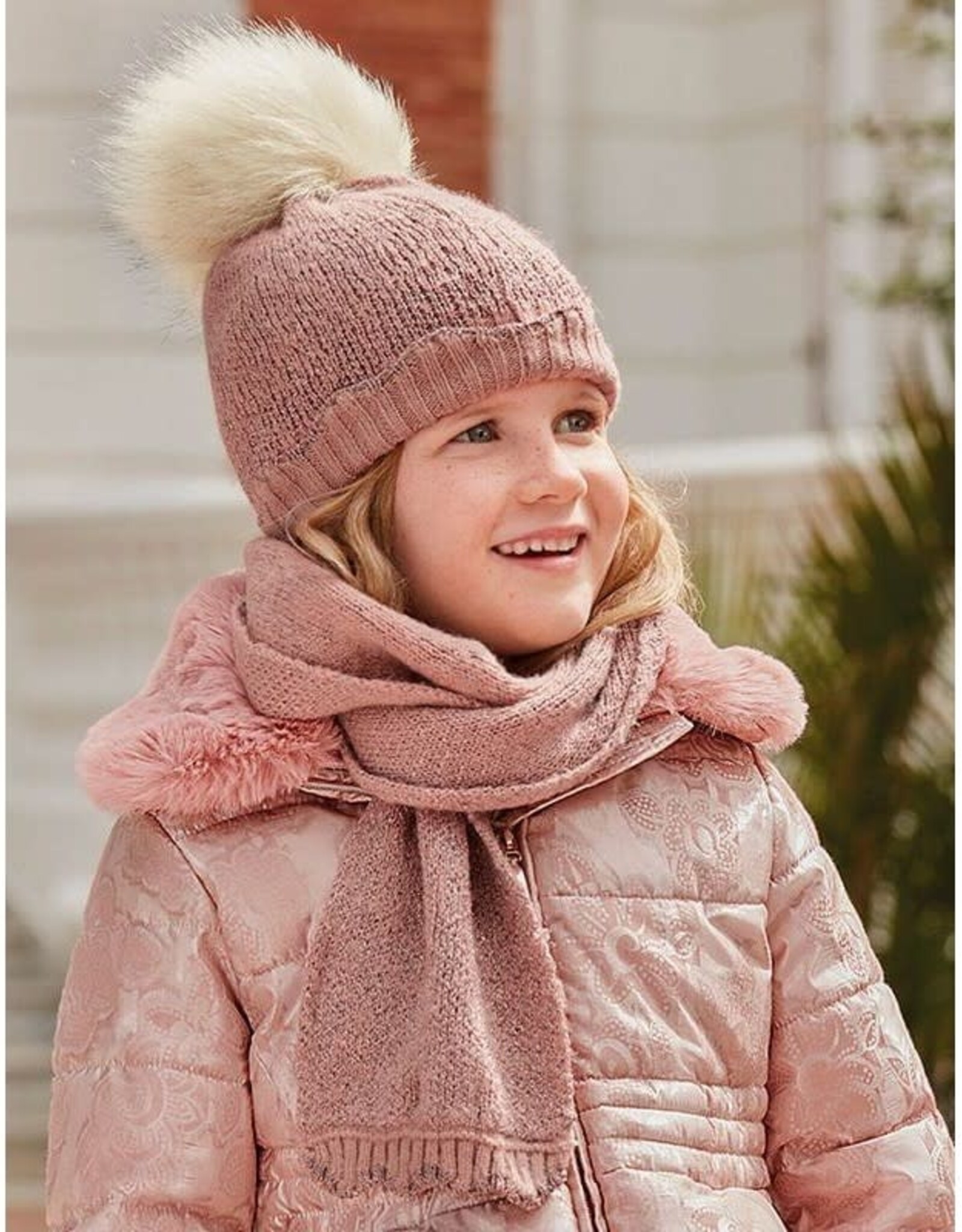 Abel & Lula Shimmer Rosa Hat, Gloves and Scarf Set