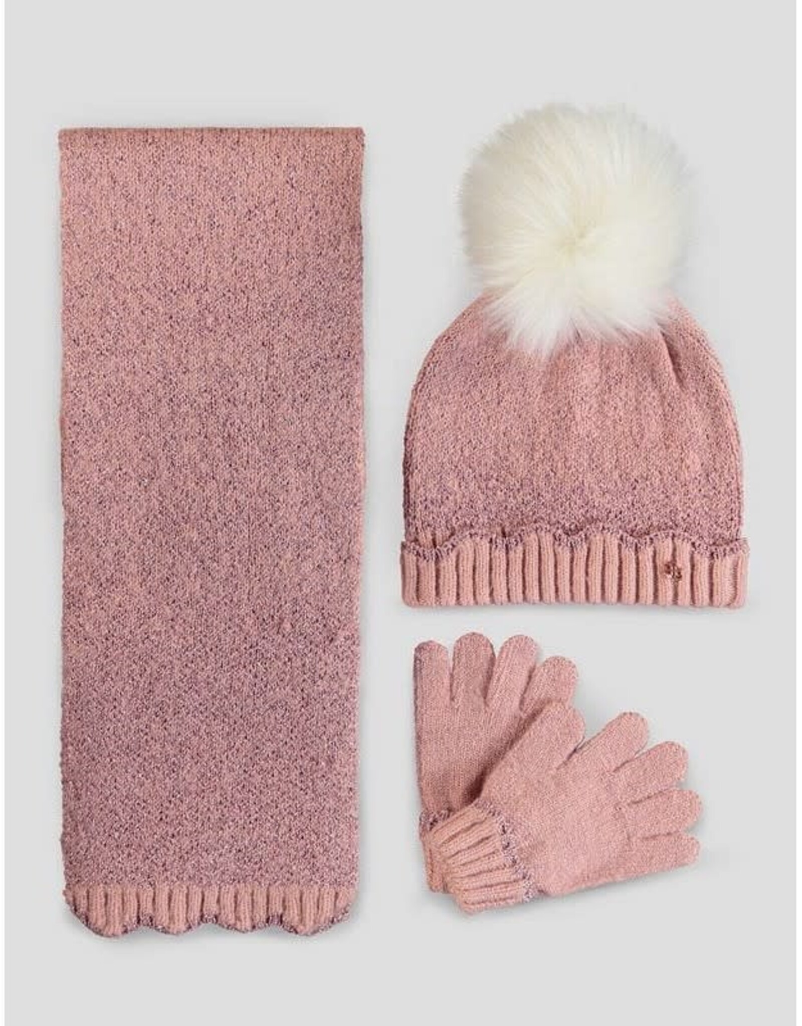 Abel & Lula Shimmer Rosa Hat, Gloves and Scarf Set