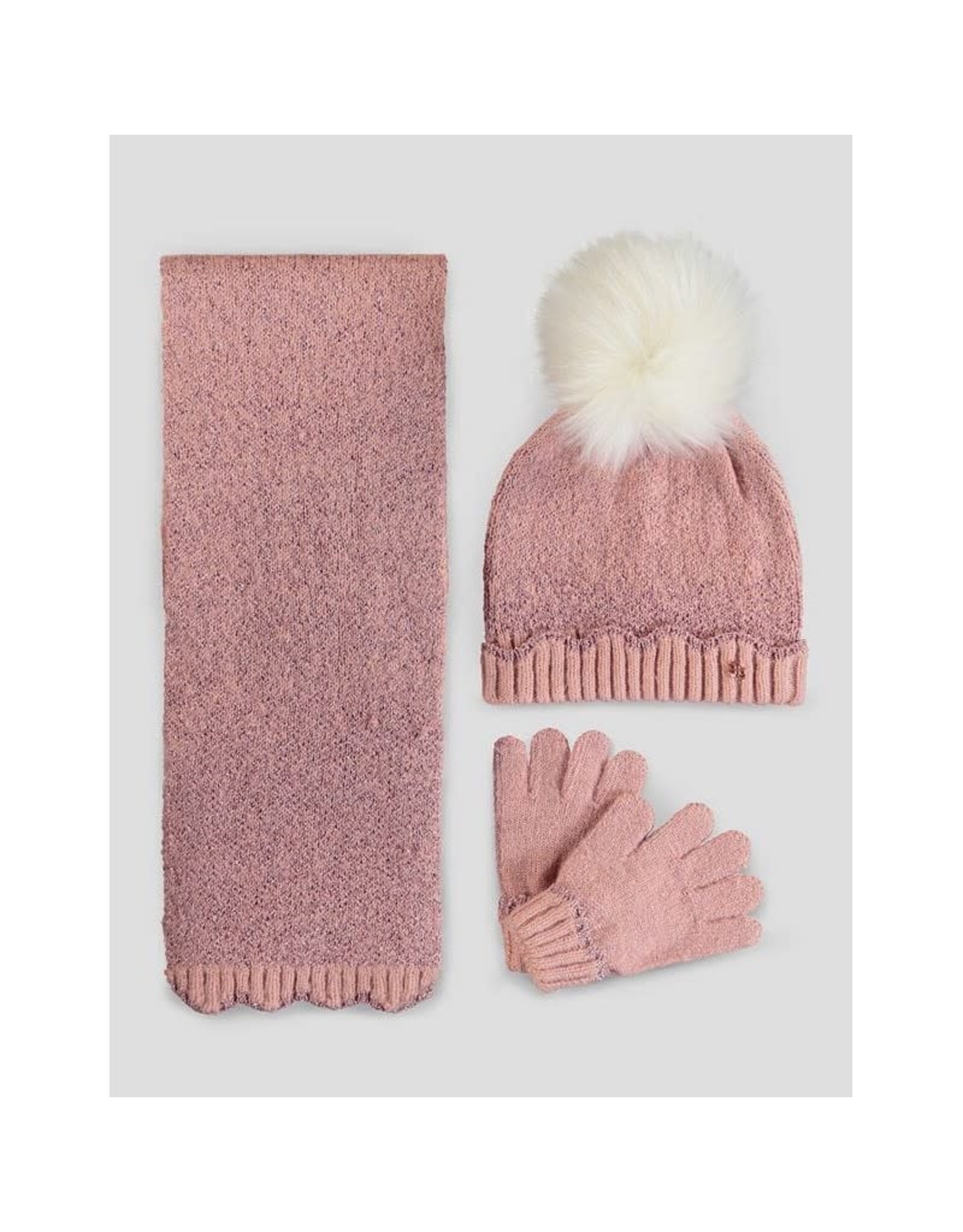 Abel & Lula Shimmer Rosa Hat, Gloves and Scarf Set