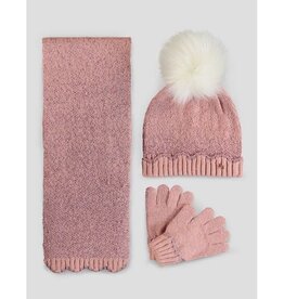 Abel & Lula Shimmer Rosa Hat, Gloves and Scarf Set