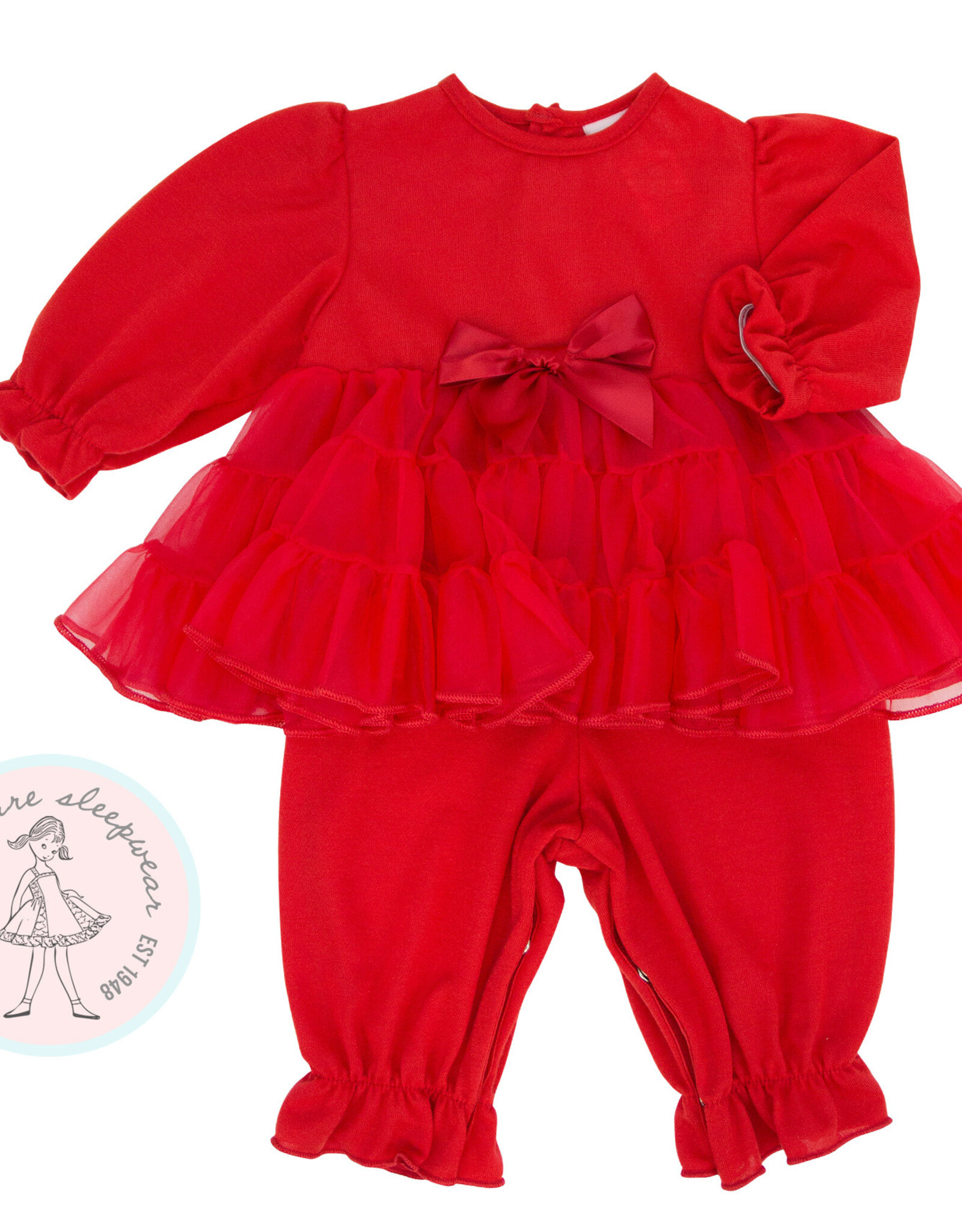 Laura Dare Red Ruffled Pajama