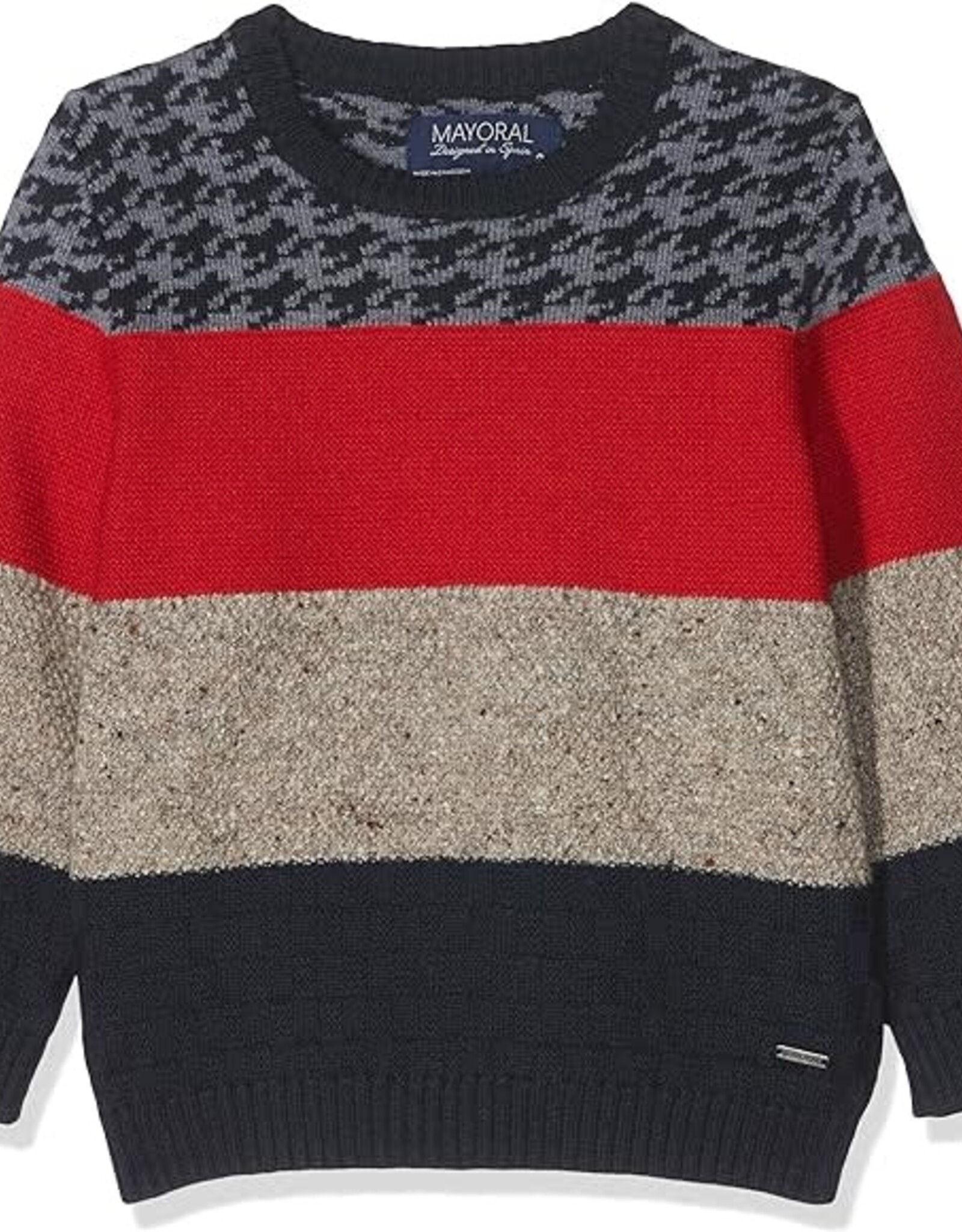 Mayoral Intarsia Blocking Sweater