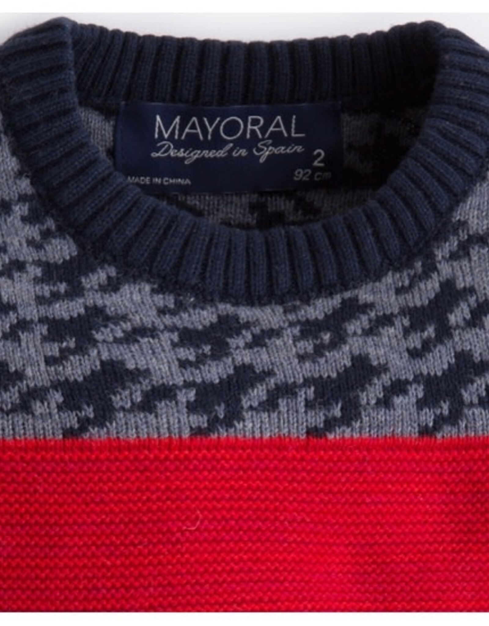 Mayoral Intarsia Blocking Sweater