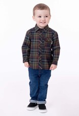 Wilderness Baby Button Up Green Plaid Shirt