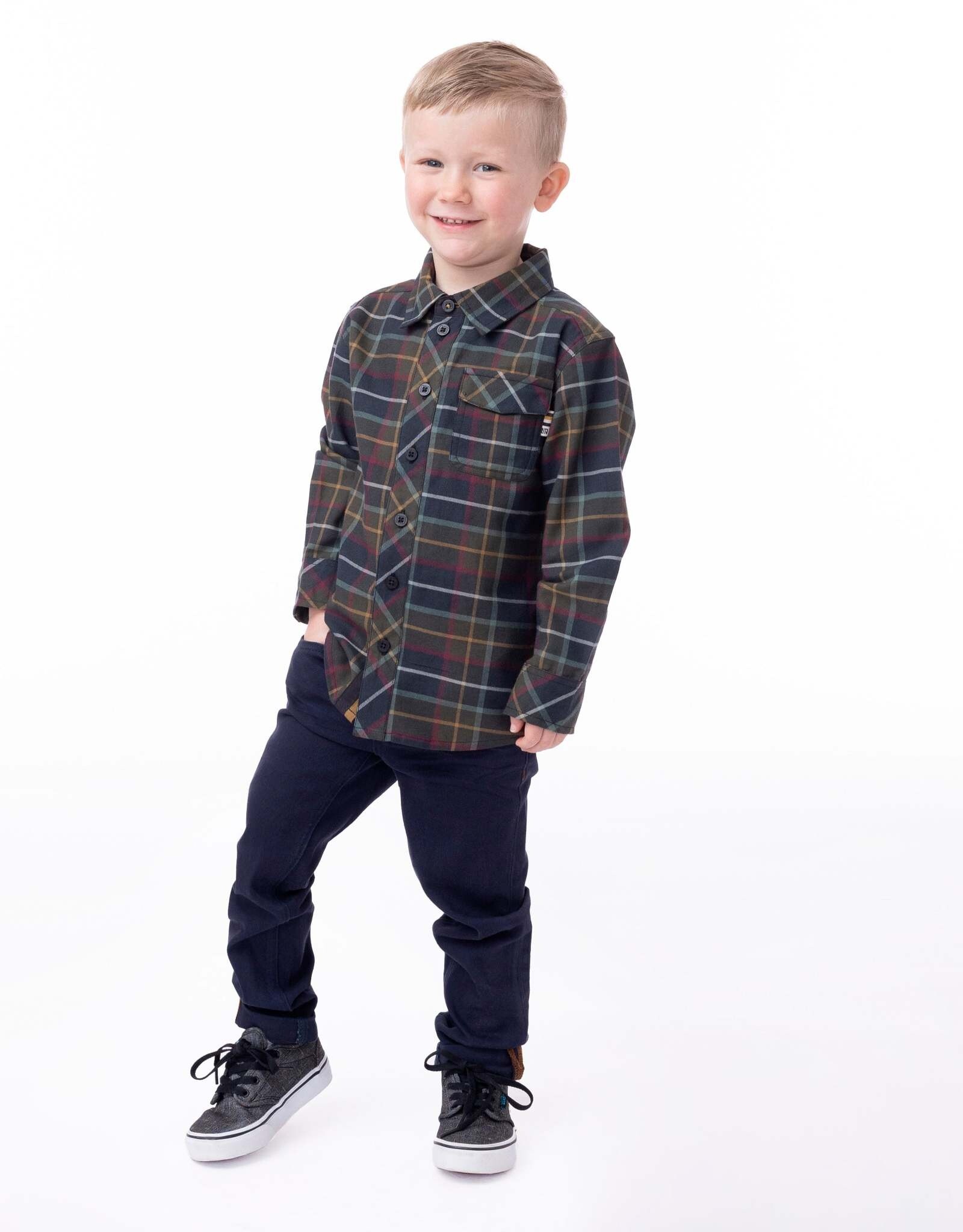 Noruk Wilderness Button Up Green Plaid Shirt