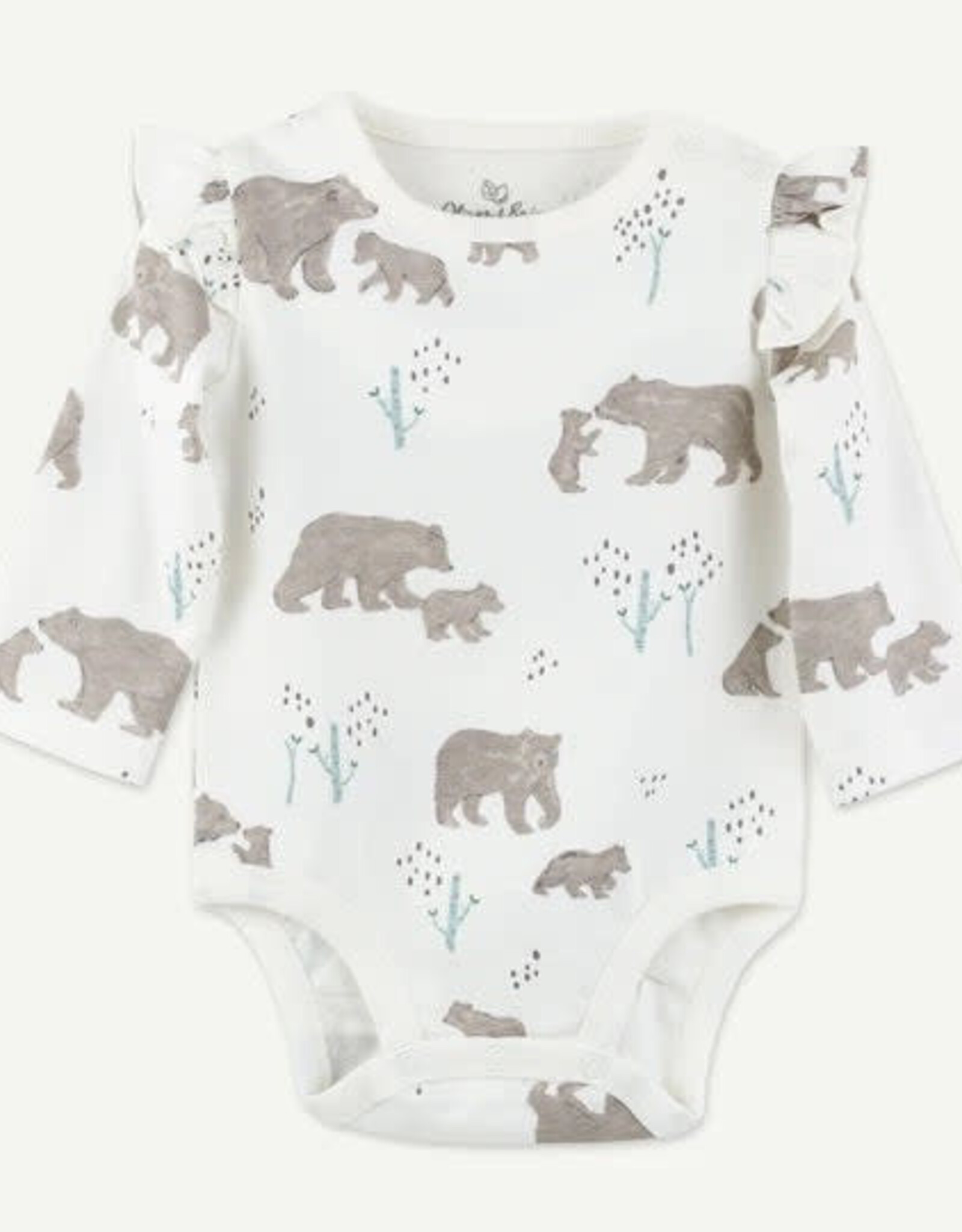 Oliver & Rain Bears Ruffle Bodysuit