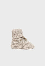 Mayoral Light Brown Knit Baby Booties