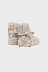 Mayoral Light Brown Knit Baby Booties