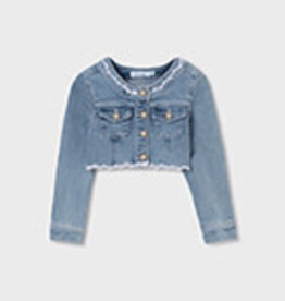 Mayoral Bleached Denim Hacket with Detailing