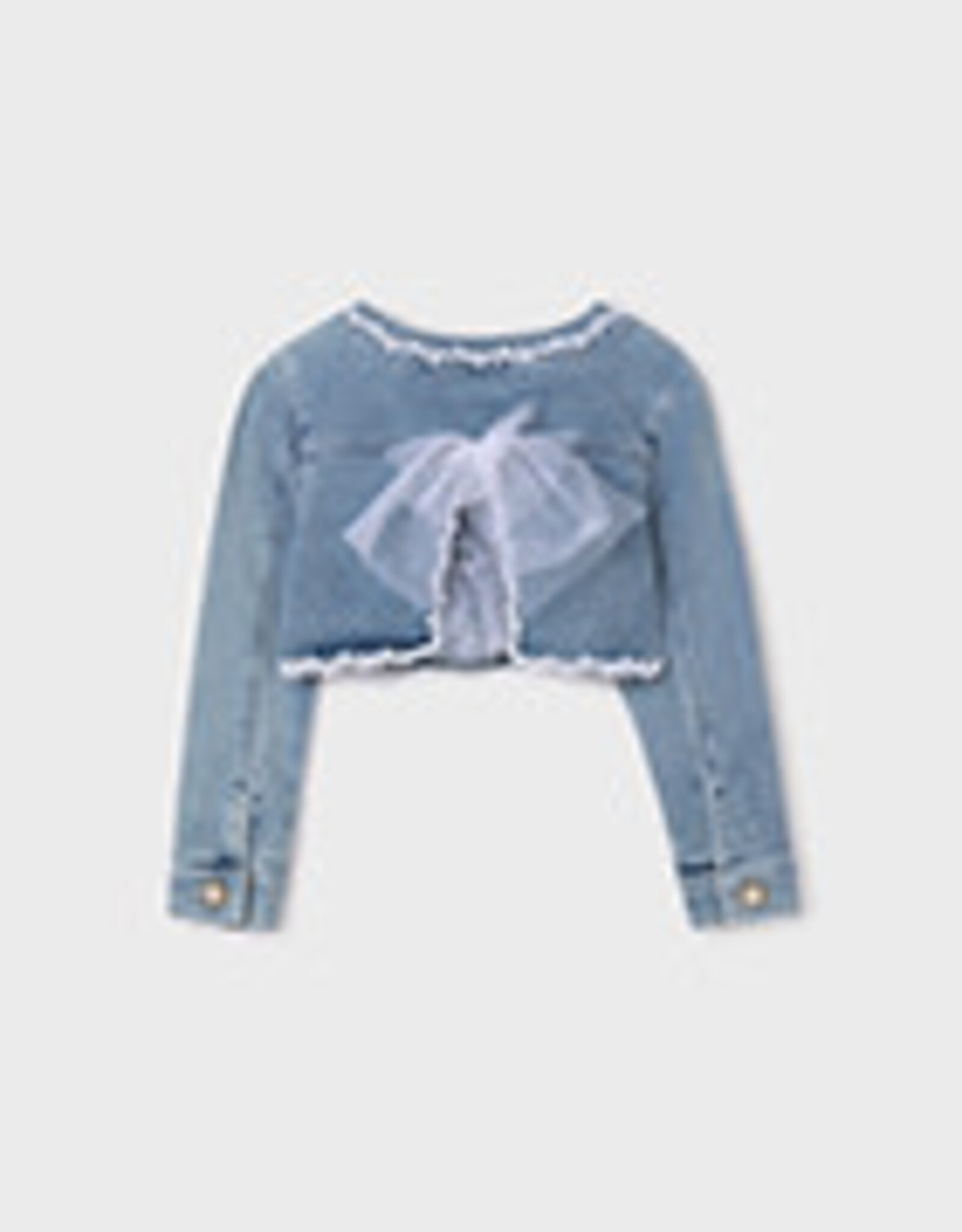 Mayoral Bleached Denim Hacket with Detailing