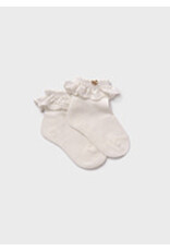 Abel & Lula Cream Baby Socks w/Ruffles