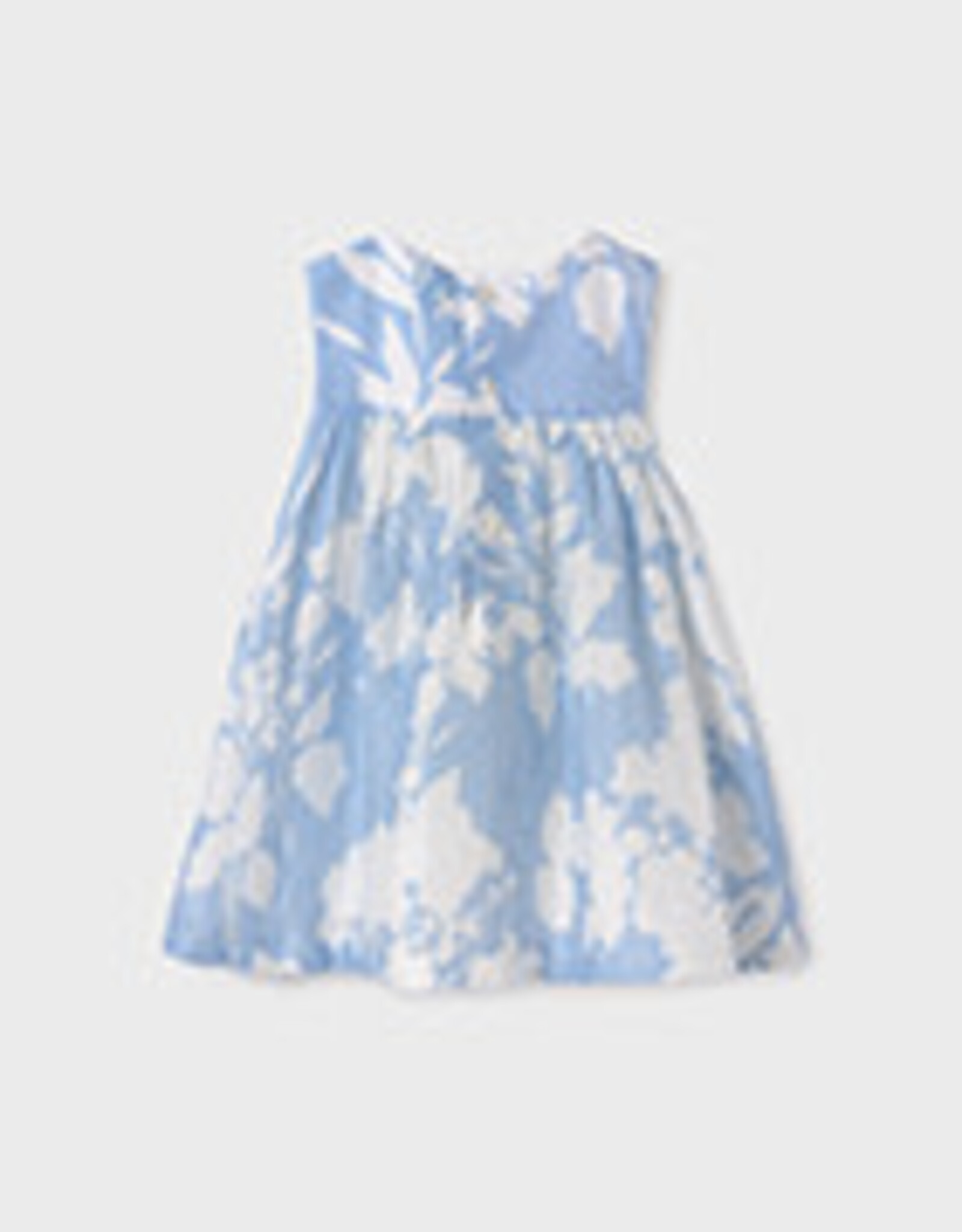 Abel & Lula Sky Blue Floral Linen Dress Baby