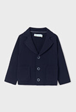 Abel & Lula Navy Textured knit cardigan