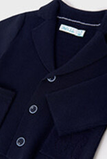 Abel & Lula Navy Textured Knit Cardigan Baby