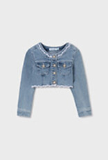 Mayoral Bleached Denim Hacket with Detailing