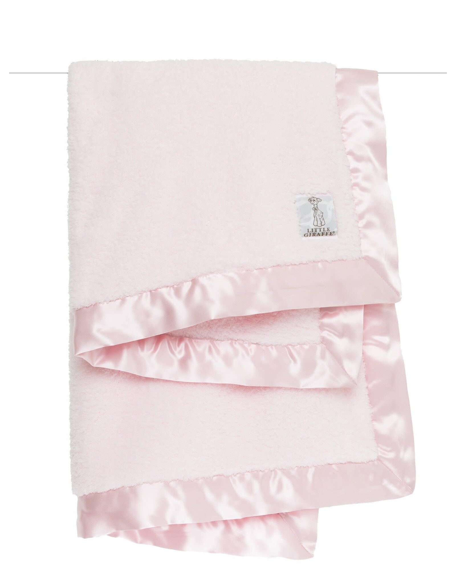 Little Giraffe Pink Chenille Blanket