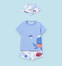 Mayoral Atlantis Bathsuit set with hat