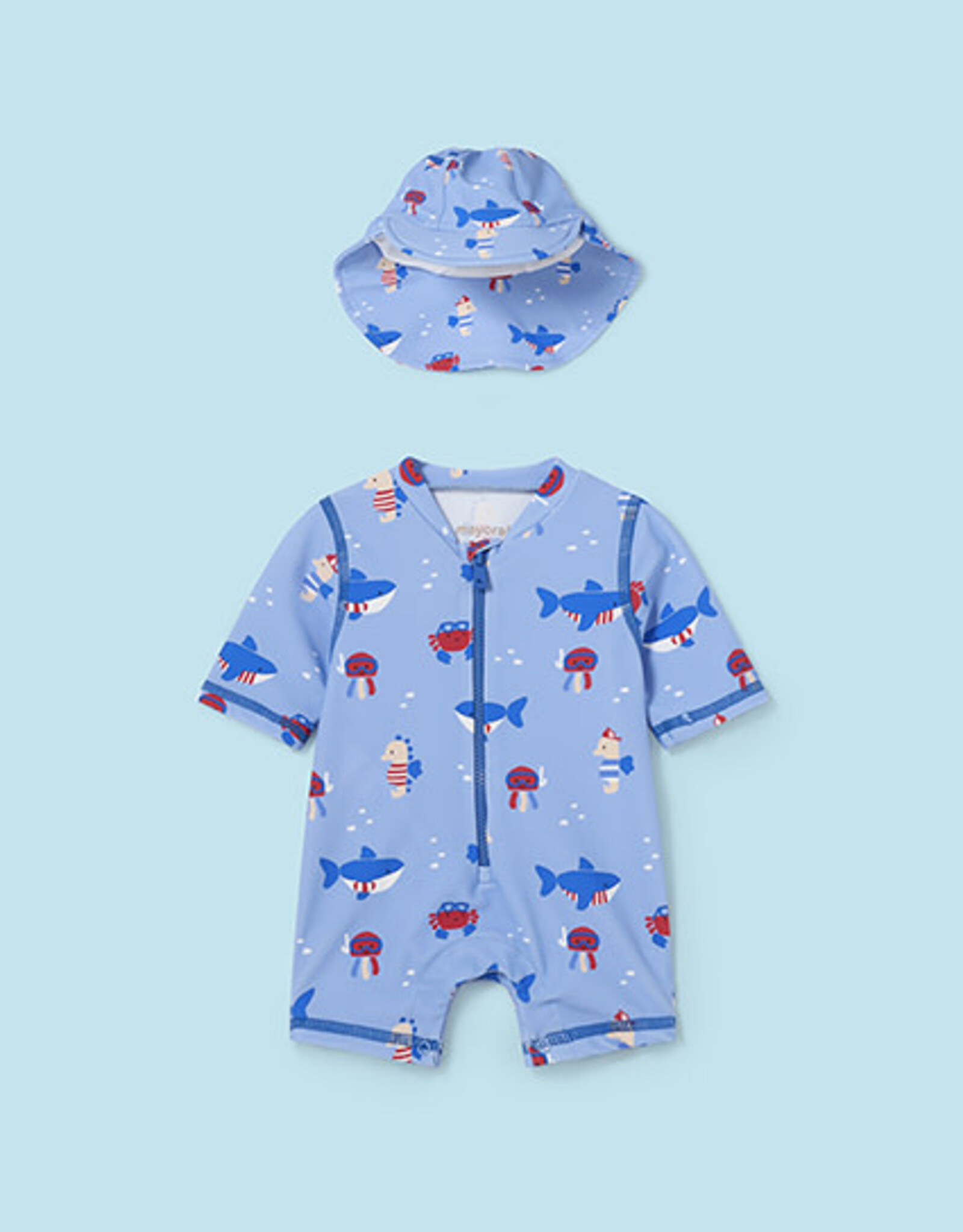 Mayoral Atlantis Bathing bodysuit w/ hat