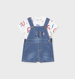Mayoral Mars Denim Dungaree set