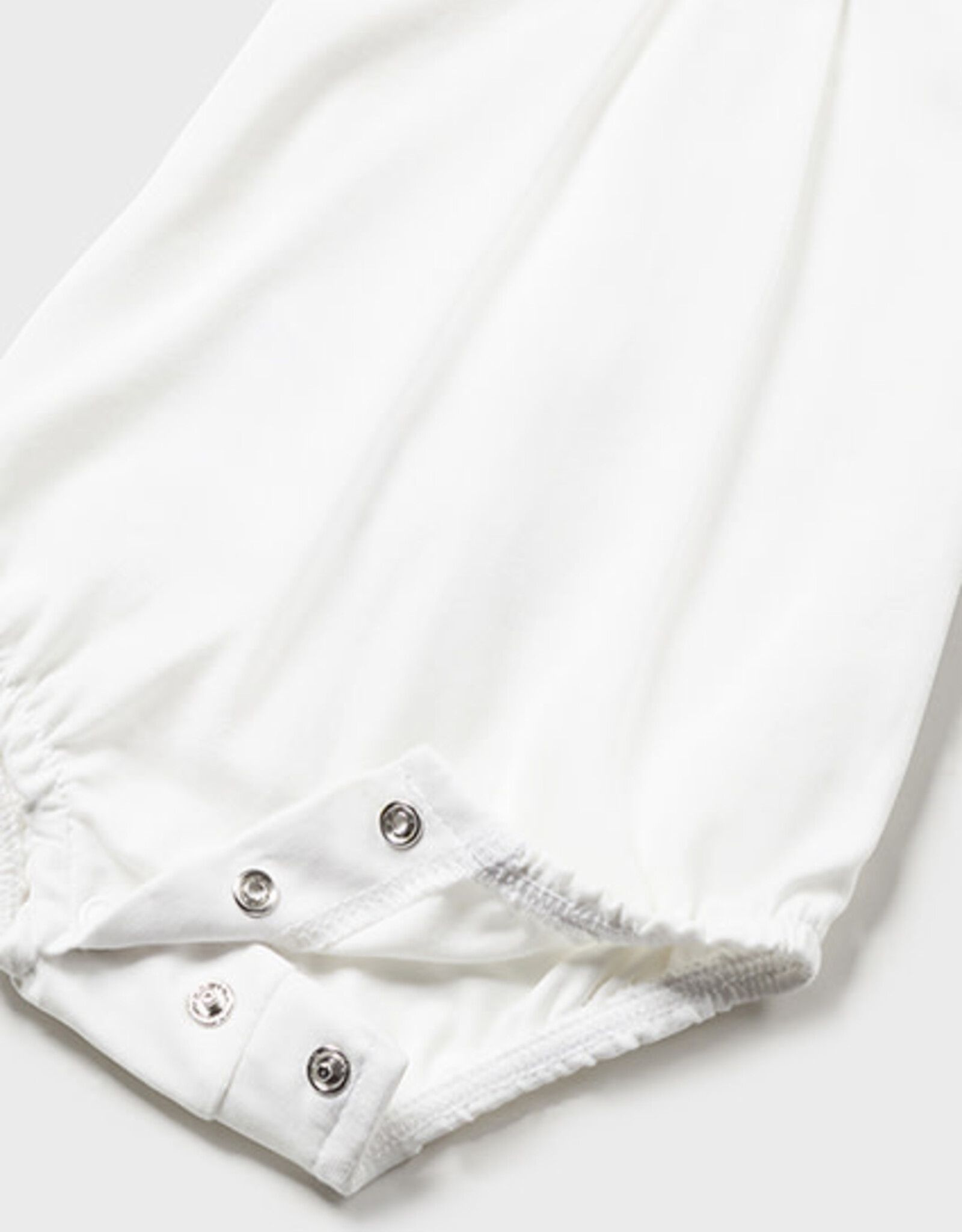 Mayoral White Formal Baby Bodysuit