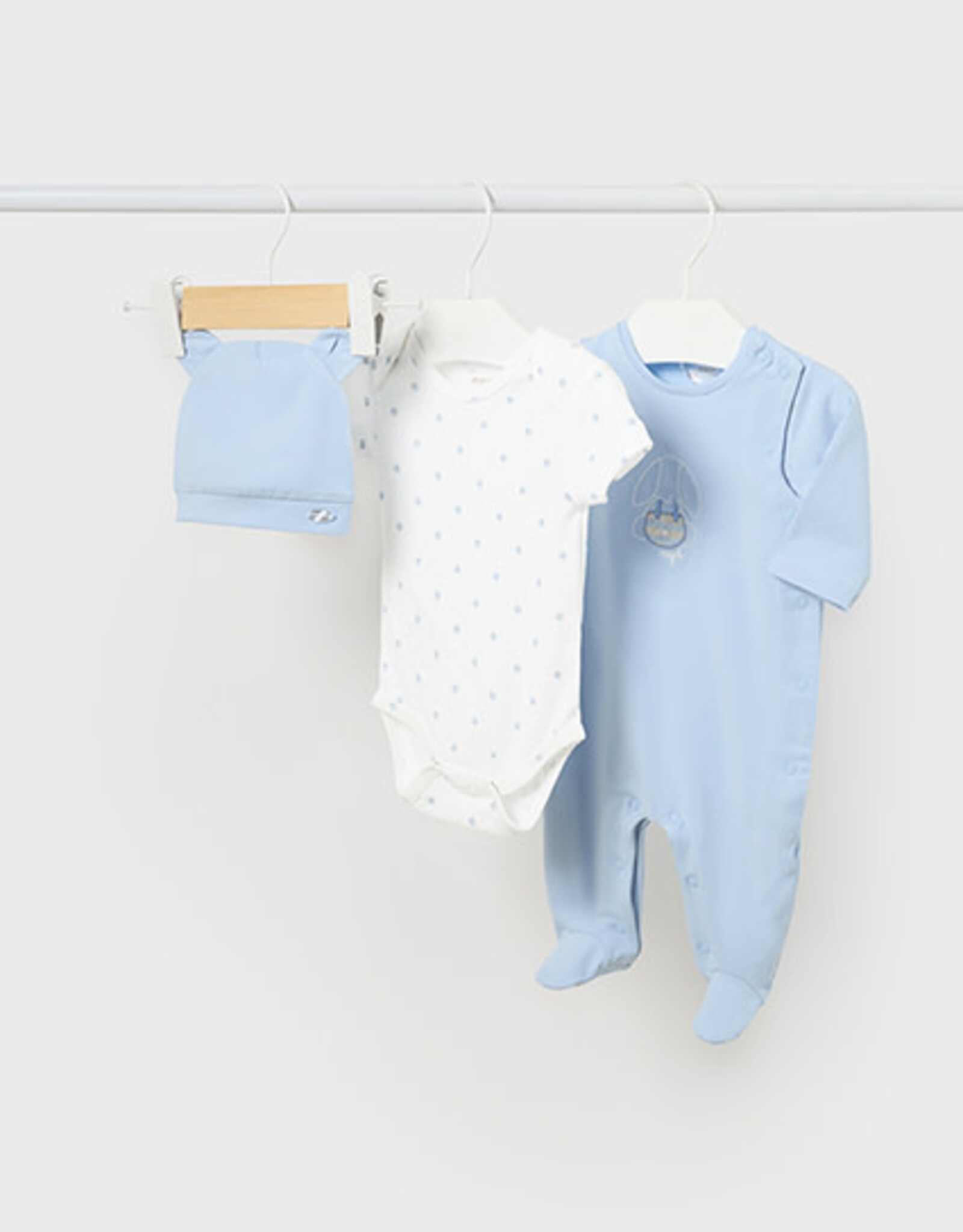 Mayoral Sky Bodysuit w/Hat Set 3 pcs