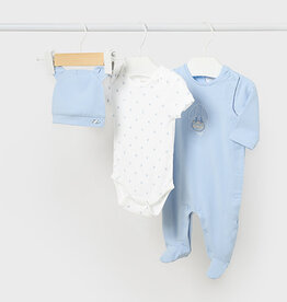 Mayoral Sky Bodysuit w/Hat Set 3 pcs