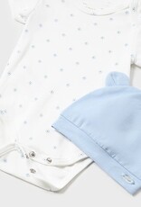 Mayoral Sky Bodysuit w/Hat Set 3 pcs