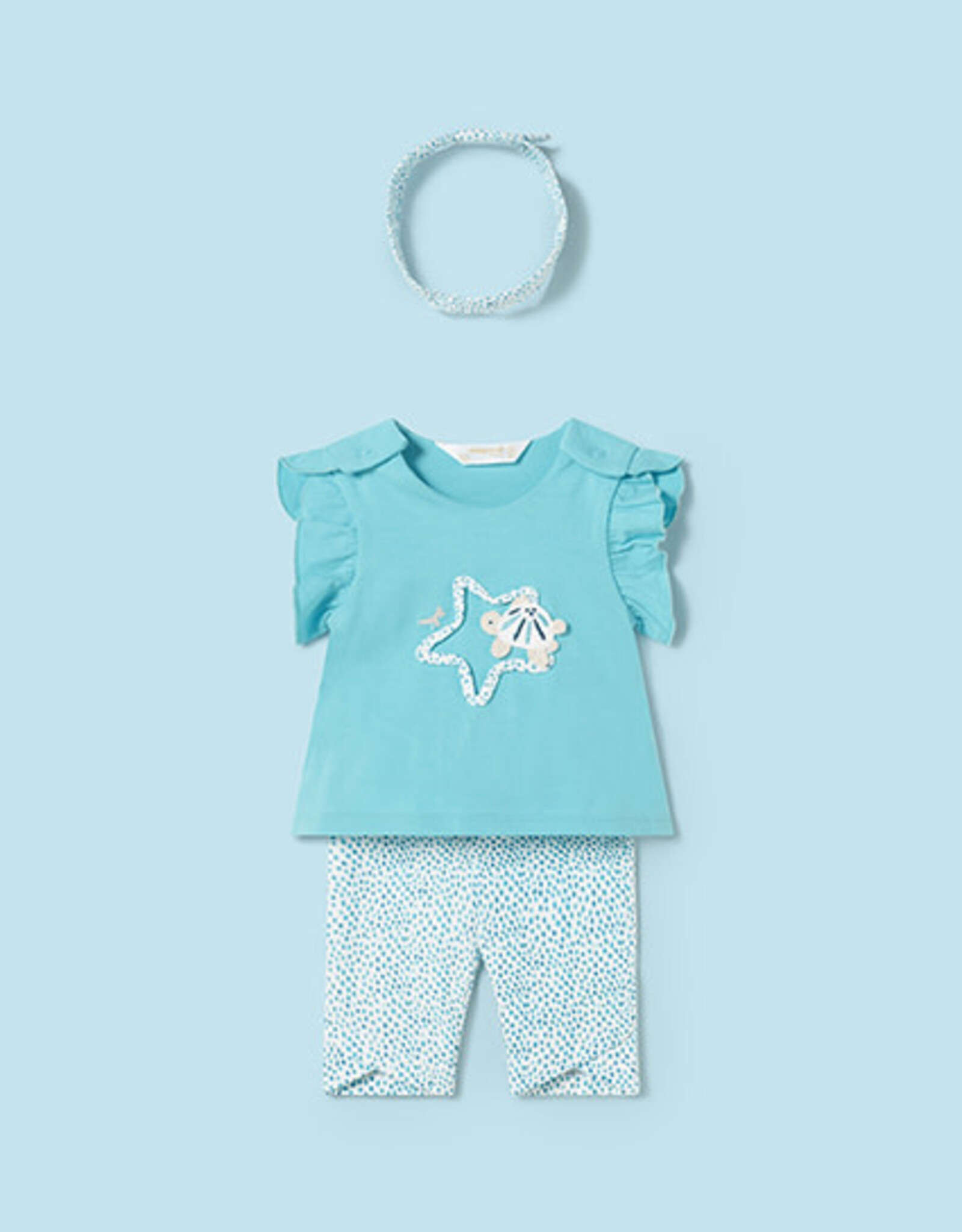 Mayoral Capri Blue Capri w/Headband Set