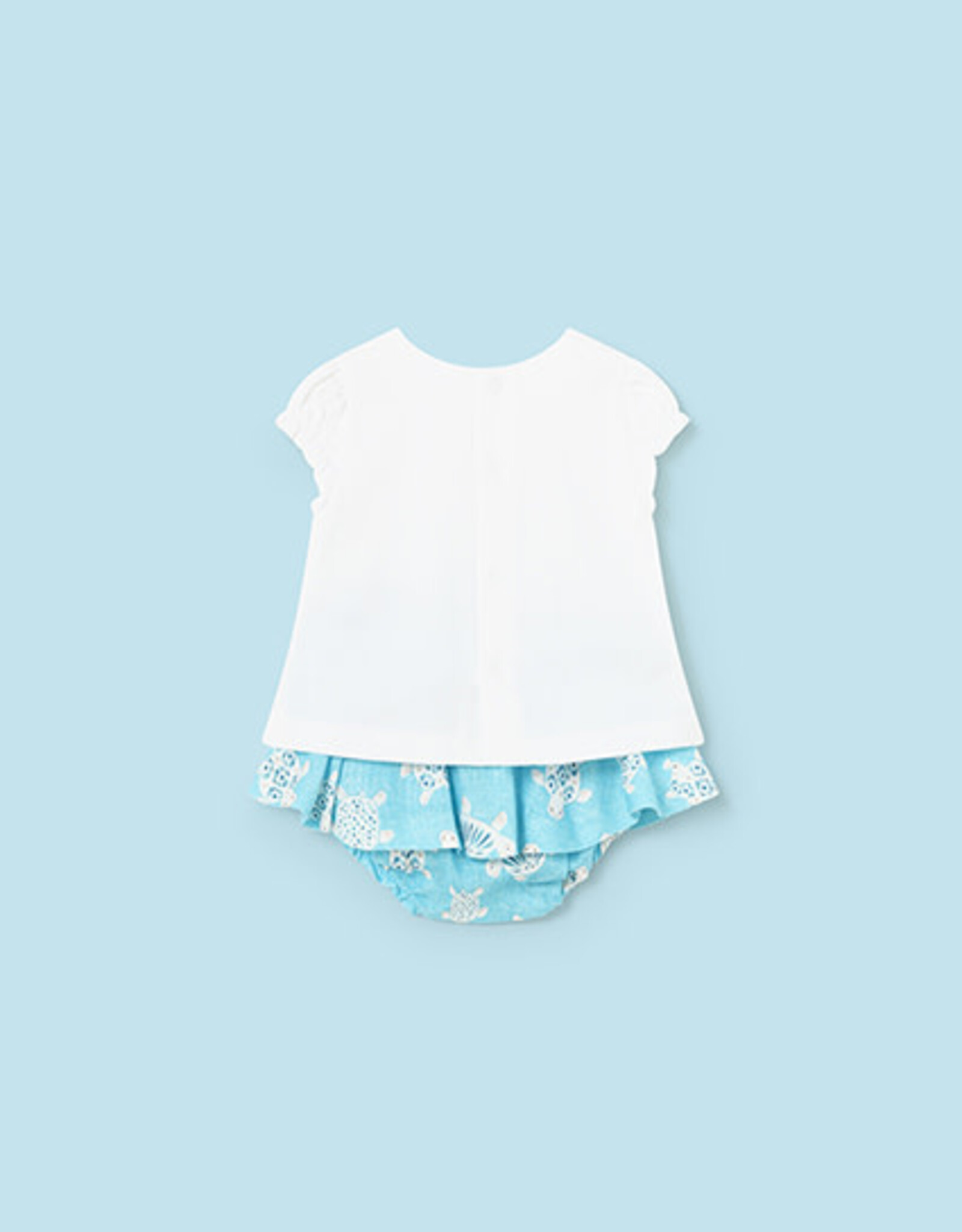 Mayoral Capri Blue Turtle Skirt Set