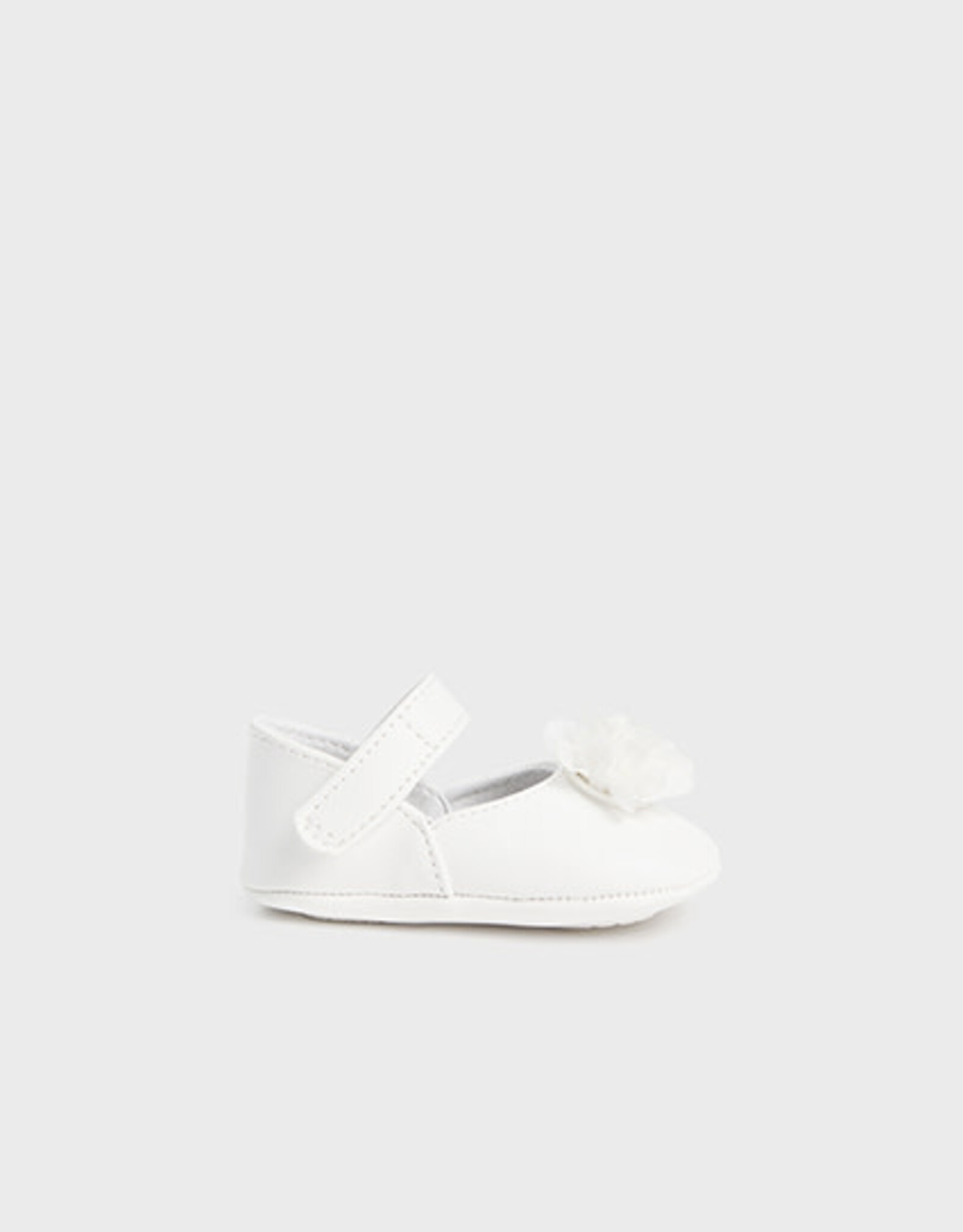 Mayoral White Floral Baby Mary Janes