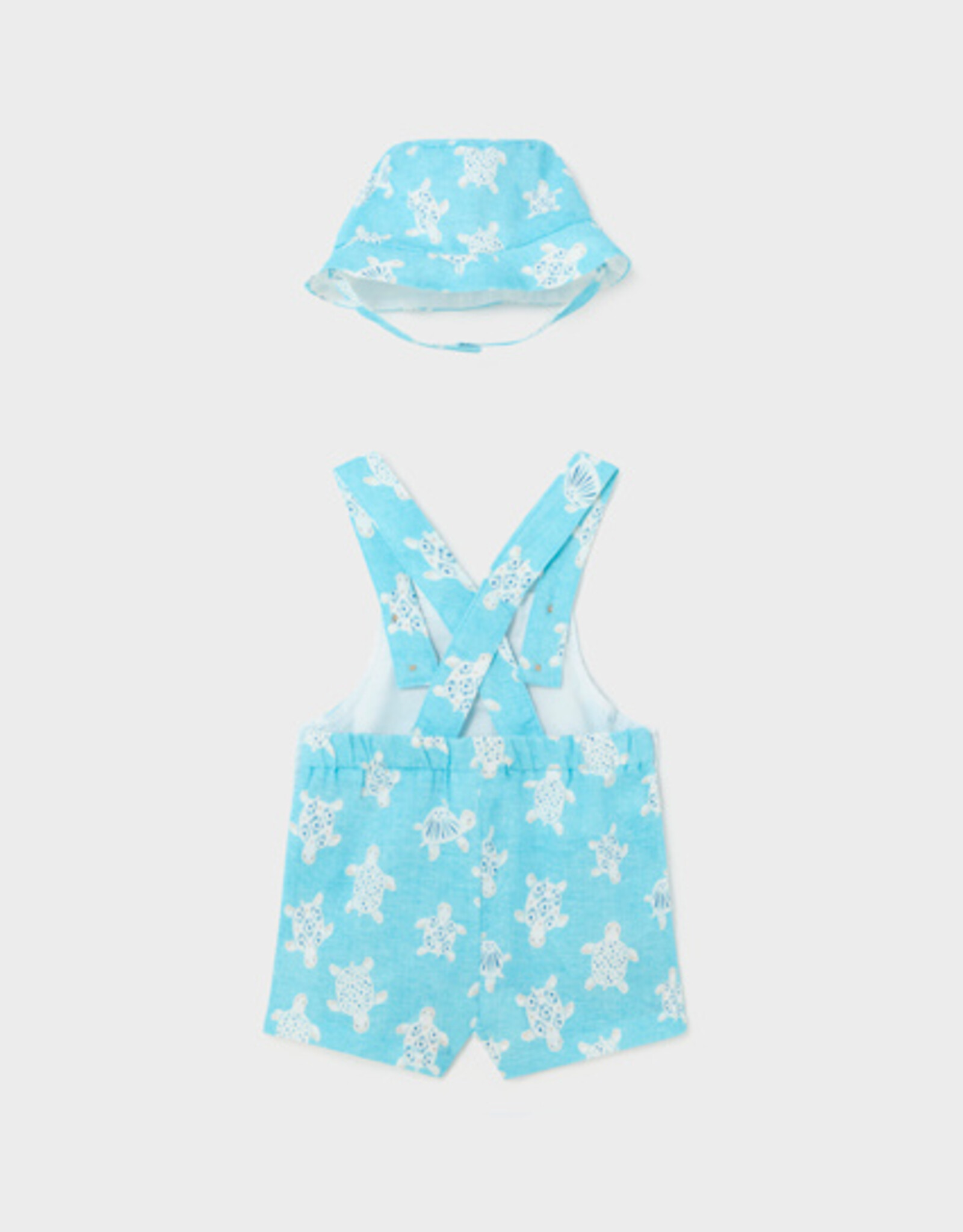 Mayoral Capri Blue Overall w/Hat Set