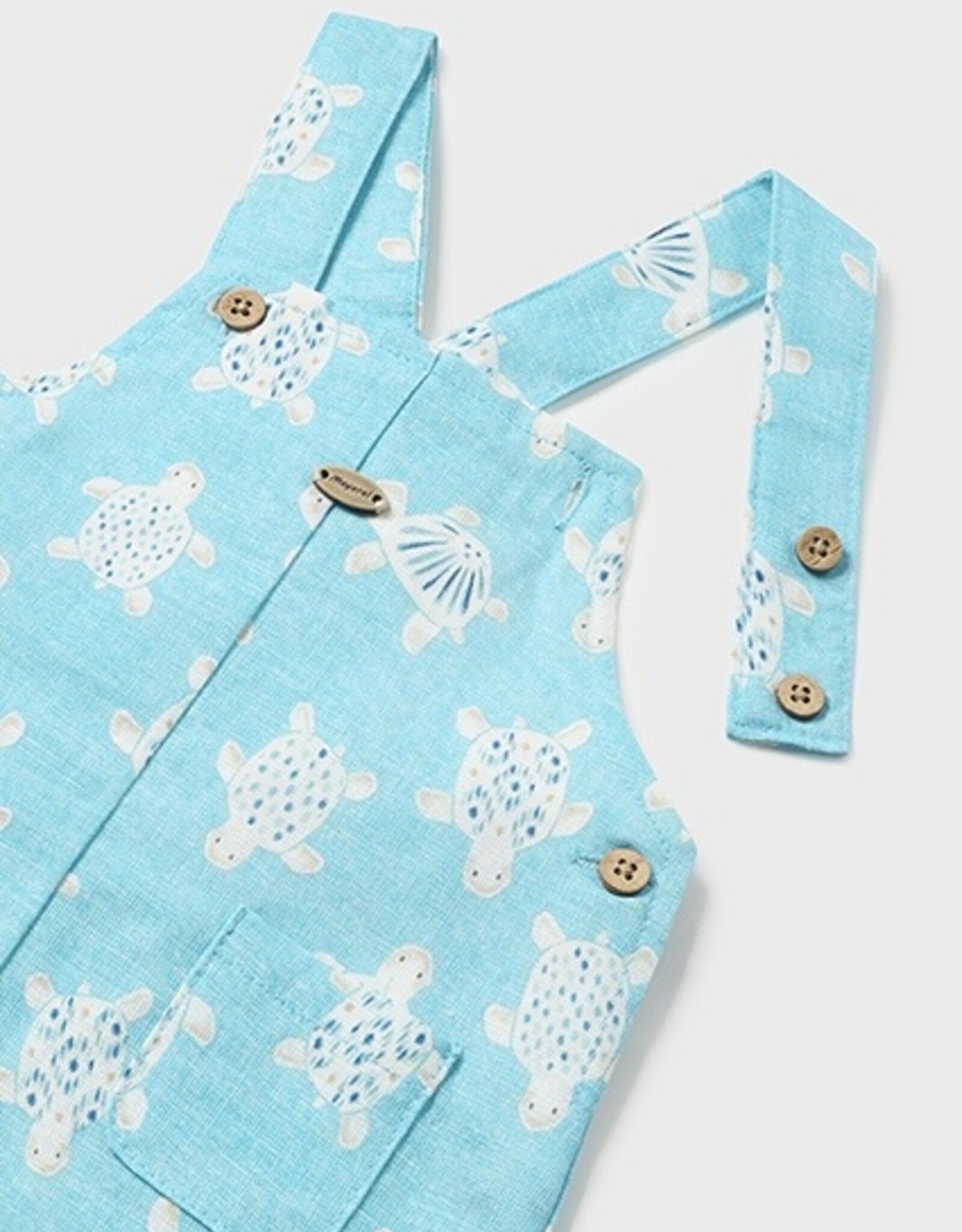 Mayoral Capri Blue Overall w/Hat Set