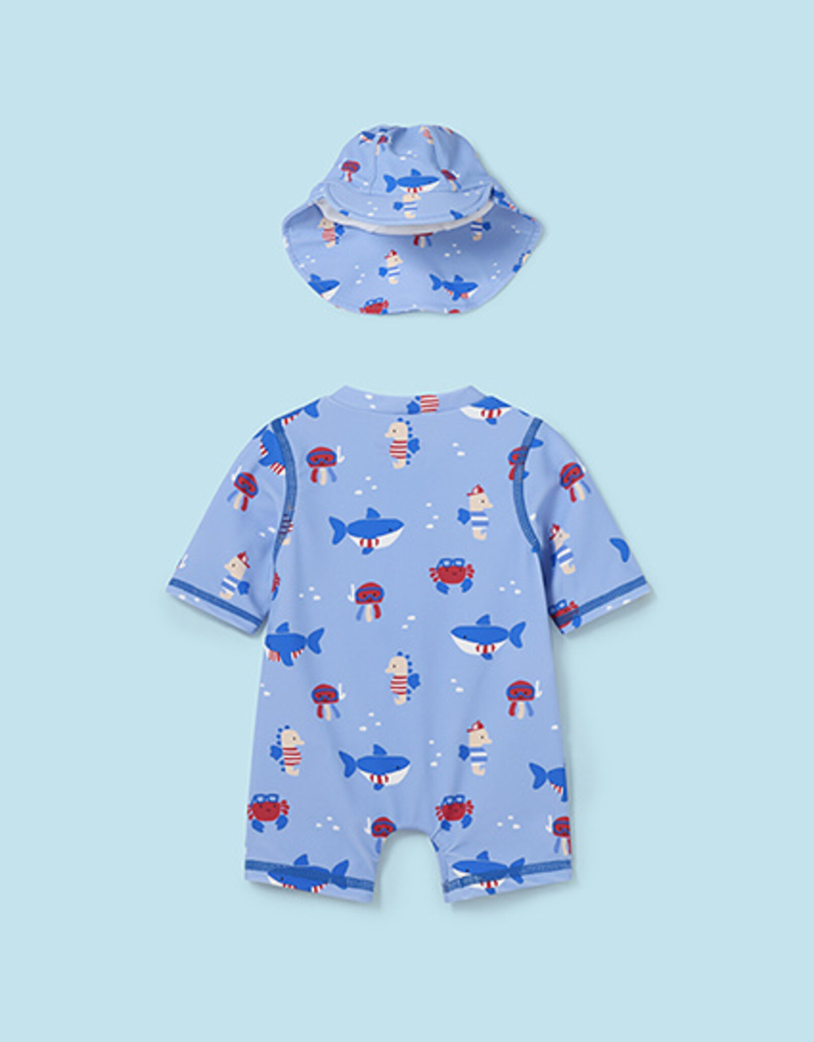 Mayoral Atlantis Bathing bodysuit w/ hat
