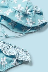 Mayoral Capri blue Girls Bathsuit set with hat