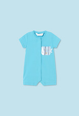 Mayoral Capri Blue Fishy Set of 2 Short Rompers