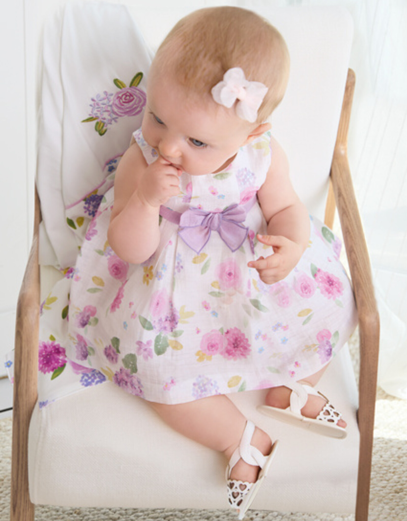 Mayoral Lullaby Rose Floral Infant Dress