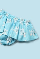 Mayoral Capri Blue Turtle Skirt Set