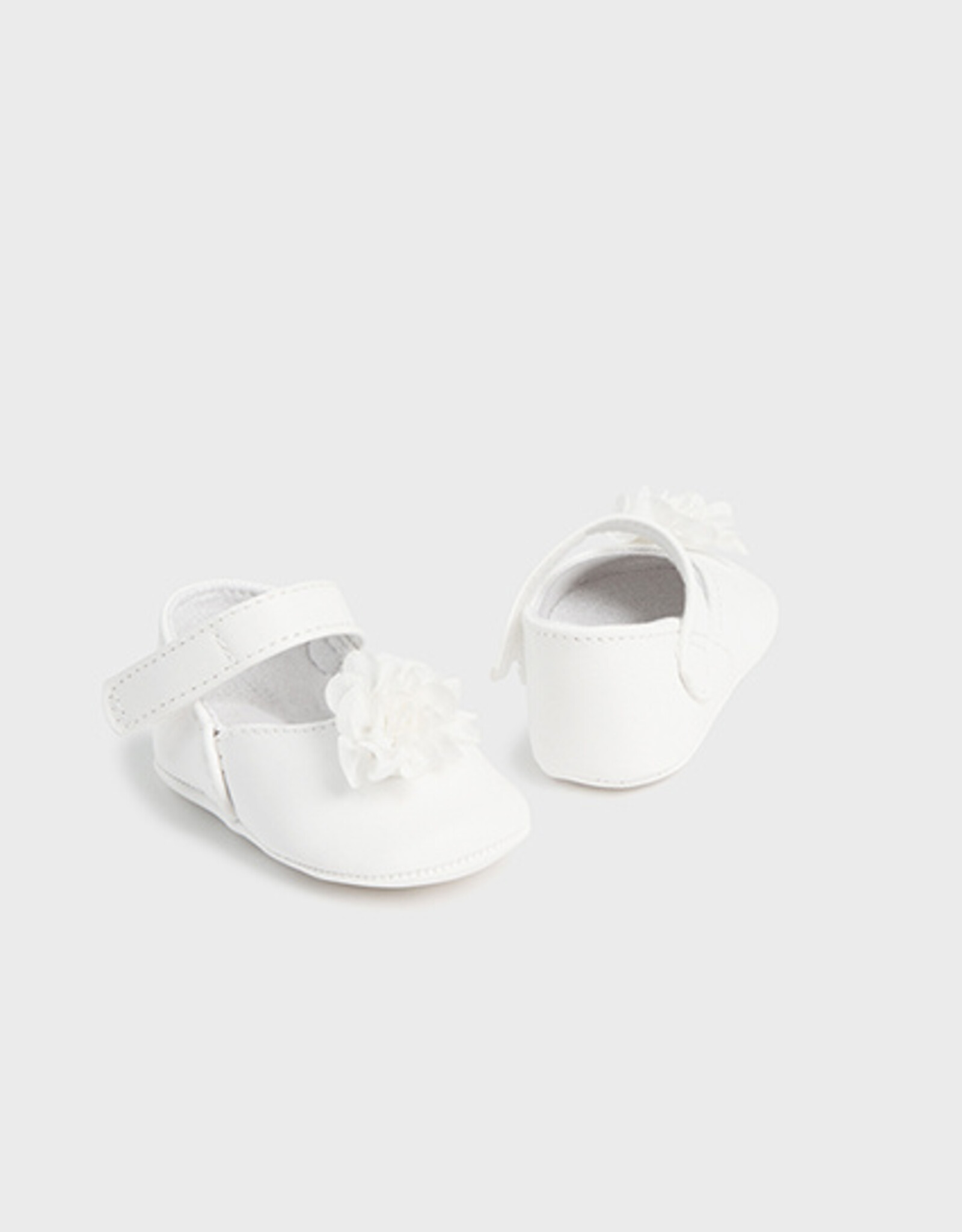 Mayoral White Floral Baby Mary Janes
