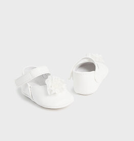 Mayoral White Floral Baby Mary Janes
