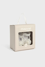Mayoral White Floral Baby Mary Janes